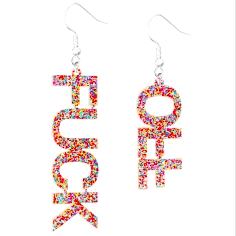 NEW! Sexy Explicit Earrings - GIFT 18+ ADULT FCK OFF JEWELRY